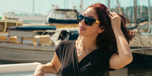 Prospector Black square polarized sunglasses from Neven Eyewear.