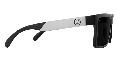Sterling Black and silver rectangular polarized sunglasses from Neven Eyewear.