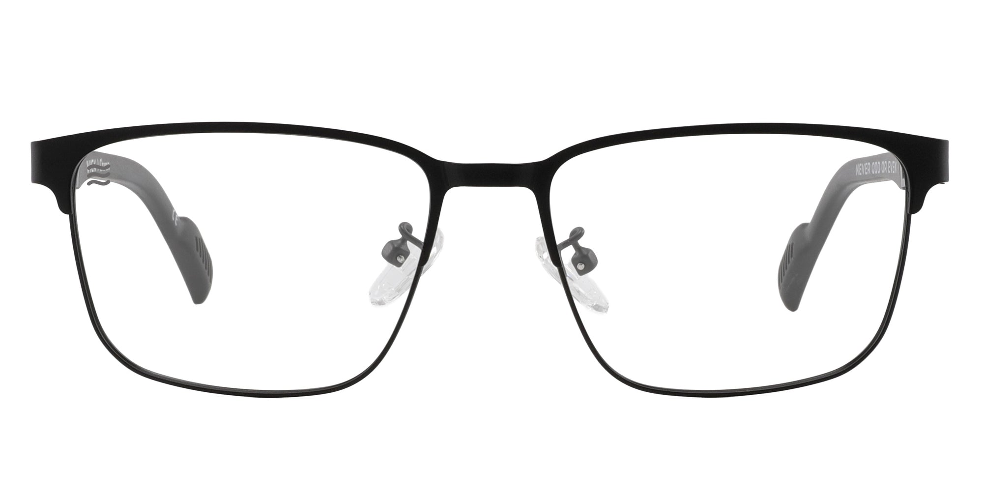 Charon black rectangular prescription glasses from Neven Eyewear.