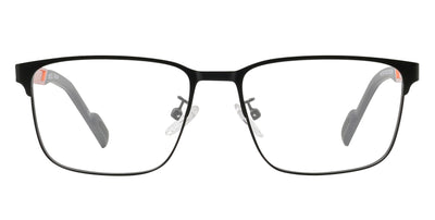Black and orange Winston eyeglasses with adjustable nose pads