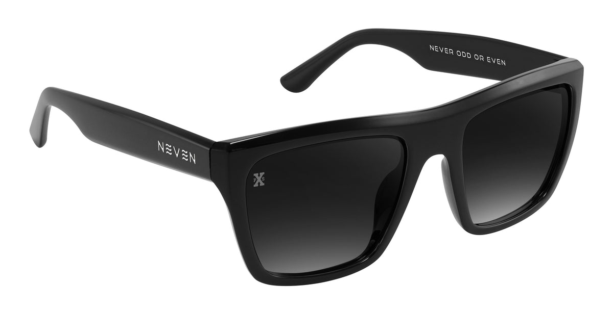 Carbon black rectangle polarized sunglasses from Neven Eyewear Pair Name: Carbon Frame Shape: rectangle.