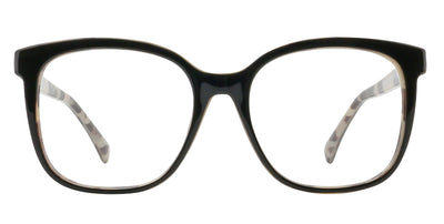 Jones eyeglasses in black and gray tortoiseshell with a glossy finish