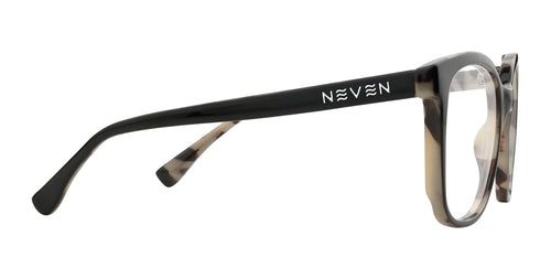 Jones glossy black square prescription glasses from Neven Eyewear.
