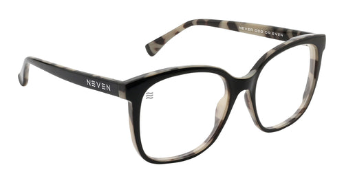 Jones glossy black square prescription glasses from Neven Eyewear.