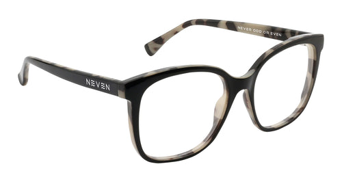 Jones glossy black square prescription glasses from Neven Eyewear.