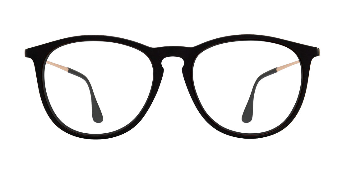Goldie Lux black round prescription glasses from Neven Eyewear.