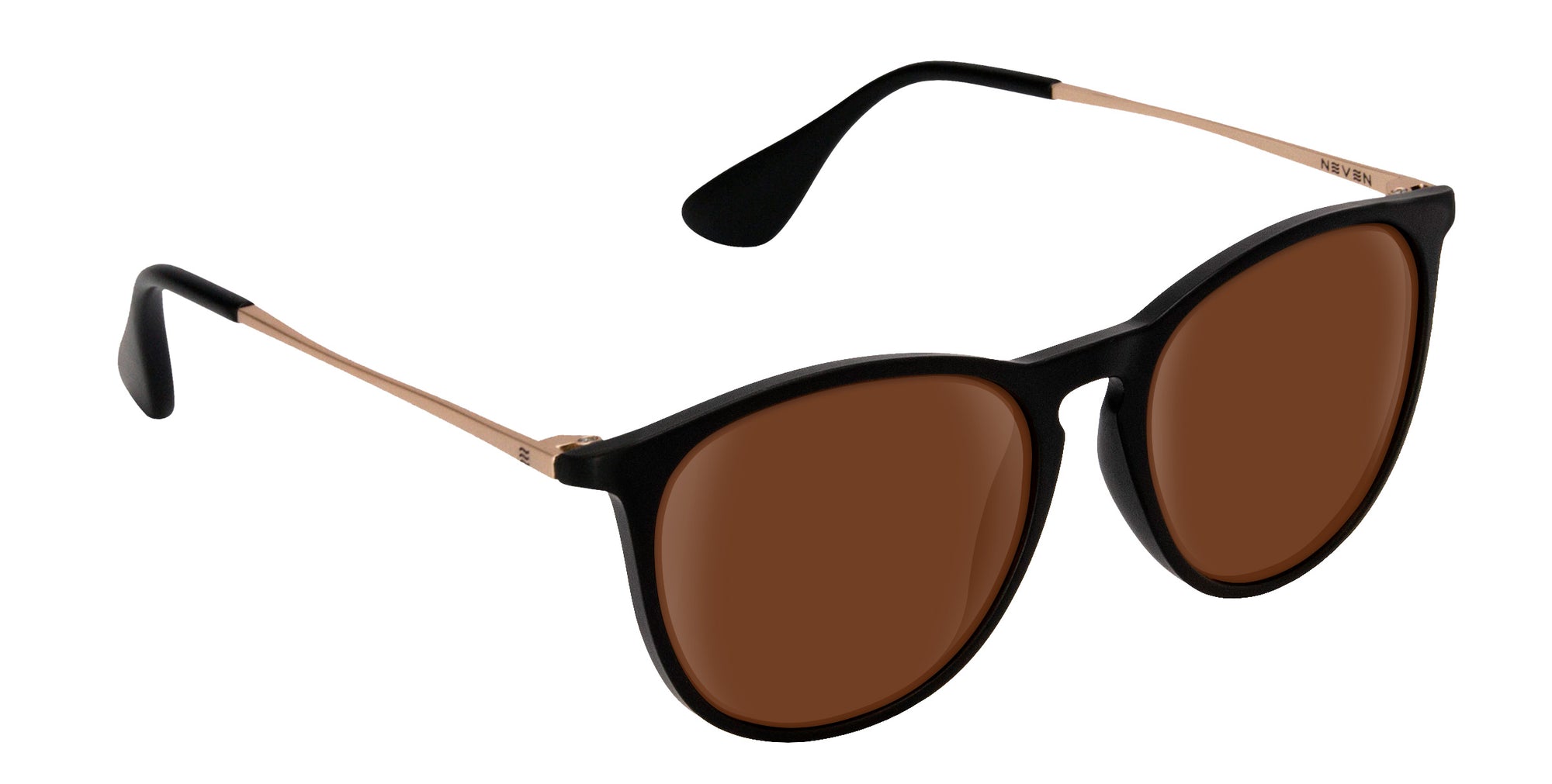 Goldie Lux black round prescription glasses from Neven Eyewear.