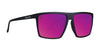 88th Street Black Sunglasses with polarized purple lenses .