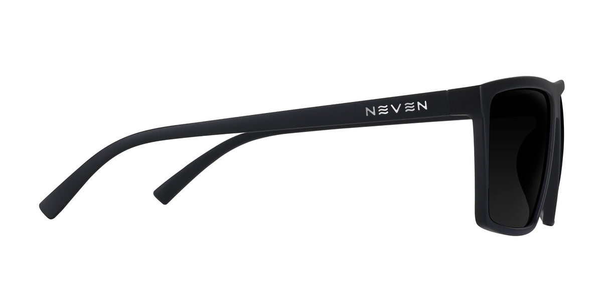 August black rectangular prescription glasses from Neven Eyewear.