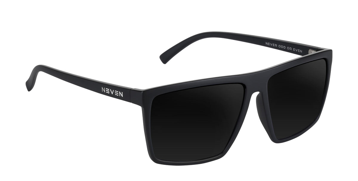 August black rectangular prescription glasses from Neven Eyewear.