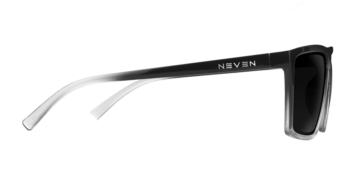 Colorado Bulldog black-and-white rectangular prescription glasses from Neven Eyewear.
