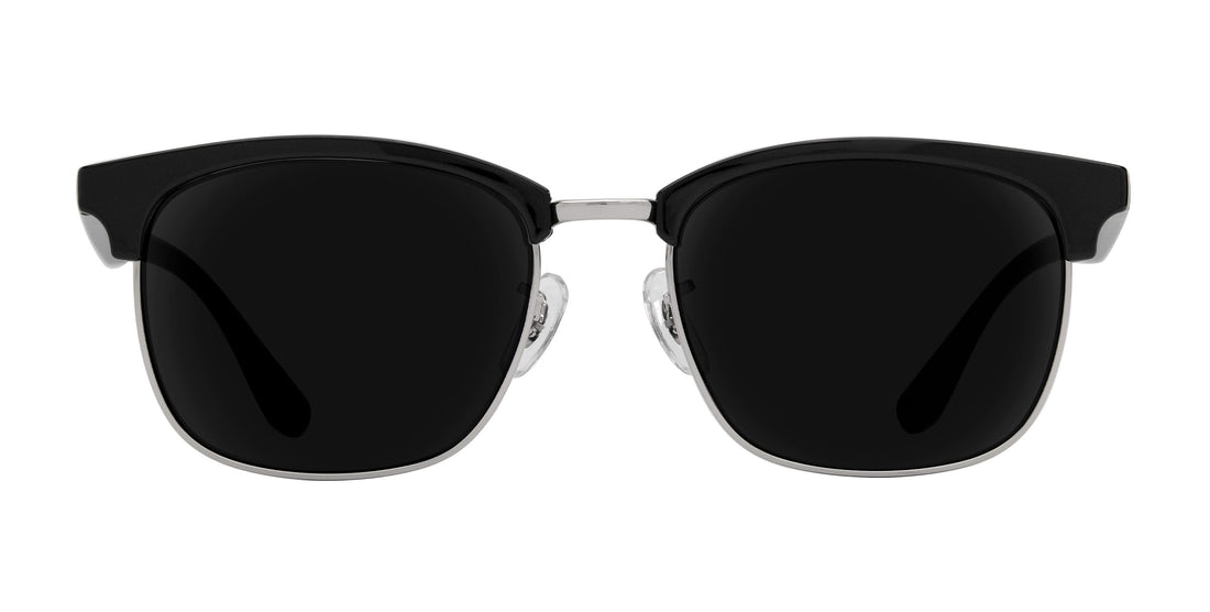 Bullet Black/Silver Browline prescription glasses from Neven Eyewear.