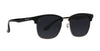 Bullet Black Semi-Rimless Polarized Sunglasses .