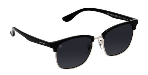 Bullet Black Semi-Rimless Polarized Sunglasses from Neven Eyewear.