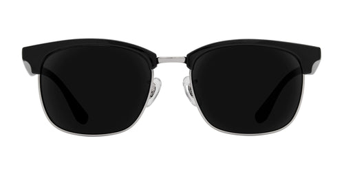Bullet Black/Silver Browline prescription glasses from Neven Eyewear.