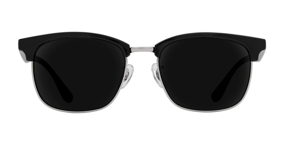 Bullet Black/Silver Browline prescription glasses from Neven Eyewear.