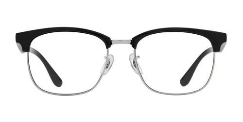Bullet Black/Silver Browline prescription glasses from Neven Eyewear.