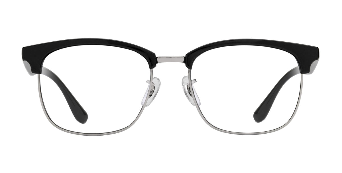 Bullet Black/Silver Browline prescription glasses from Neven Eyewear.