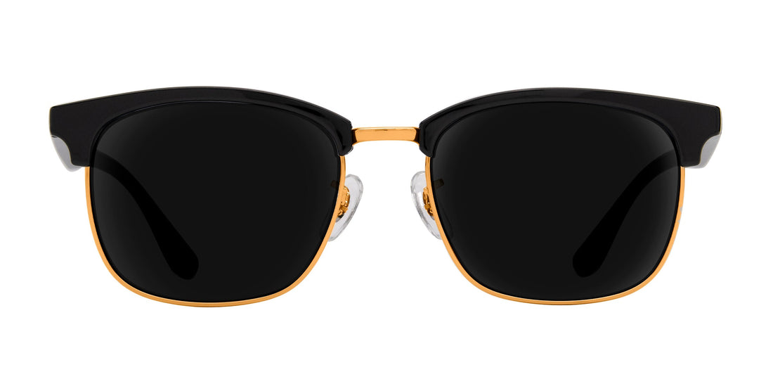 Gold Rush black rectangular prescription glasses from Neven Eyewear.