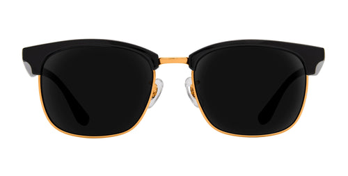 Gold Rush black rectangular prescription glasses from Neven Eyewear.