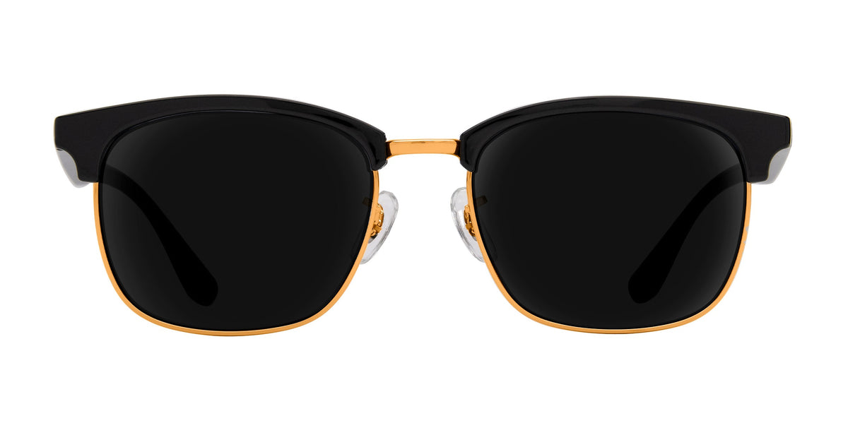Gold Rush black rectangular prescription glasses from Neven Eyewear.