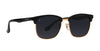 Gold Rush black polarized sunglasses with dark lenses.