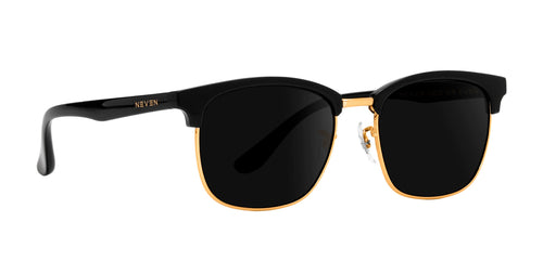 Gold Rush black rectangular prescription glasses from Neven Eyewear.