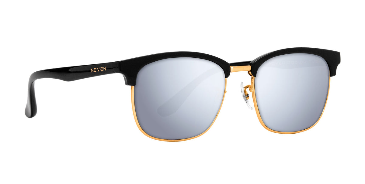 Gold Rush : silver mirrored prescription sunglasses : Highland collection