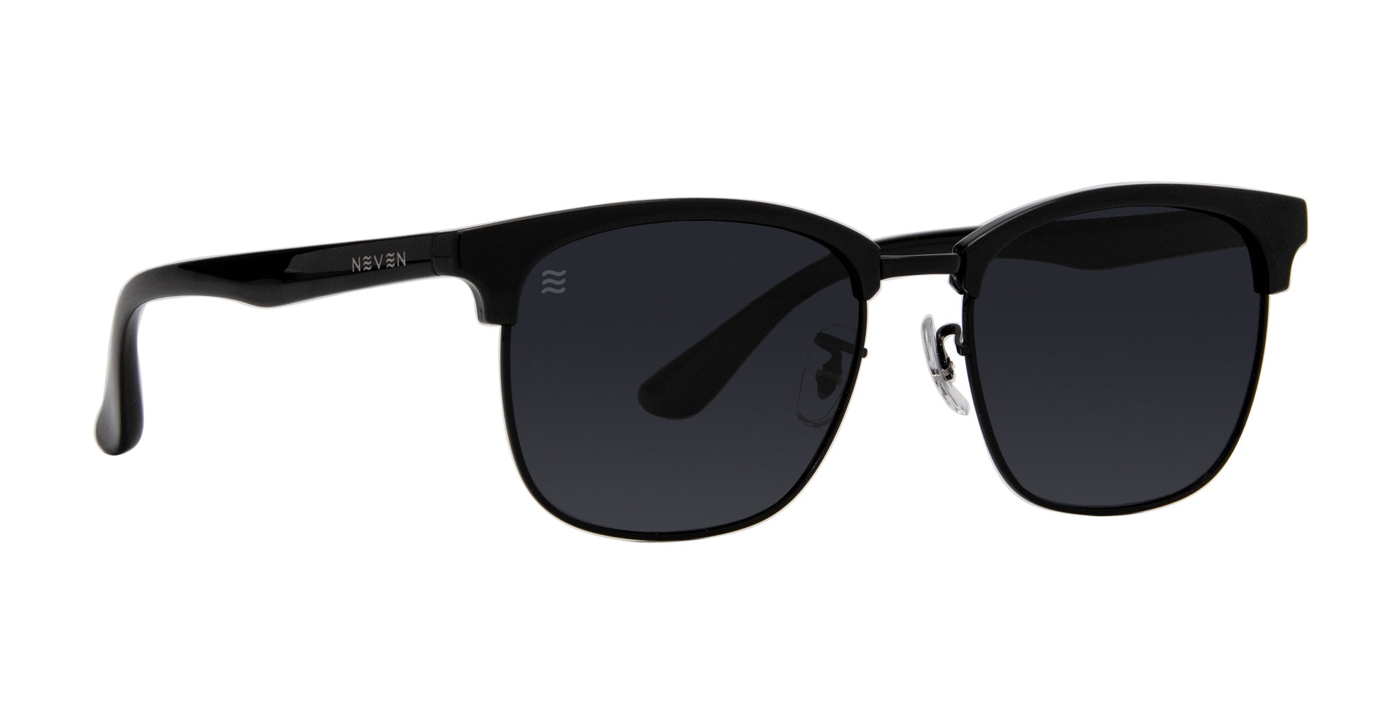 Black polarized sunglasses with a sleek design.