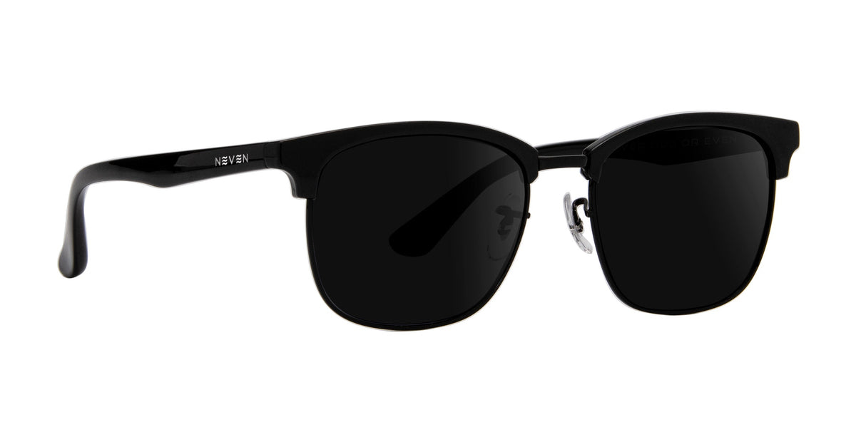 Stealth Black Rectangle prescription glasses from Neven Eyewear.