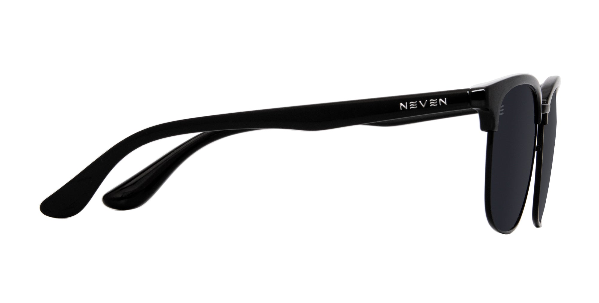 Stealth Black Nostalgic polarized sunglasses from Neven Eyewear.