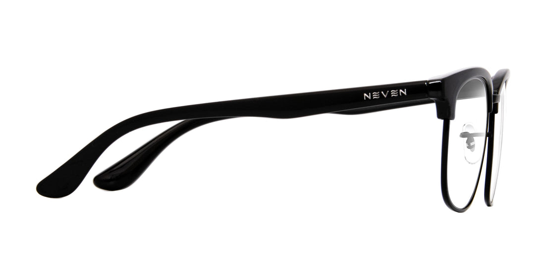 Stealth Black Rectangle prescription glasses from Neven Eyewear.