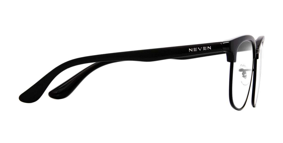 Stealth Black Rectangle prescription glasses from Neven Eyewear.