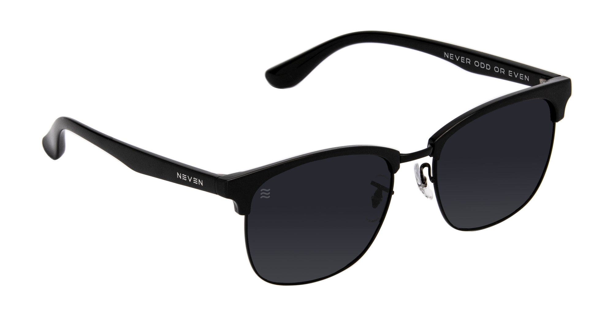 Stealth Black Nostalgic polarized sunglasses from Neven Eyewear.