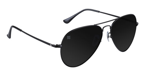 Nightfall Black Aviators polarized sunglasses from Neven Eyewear.