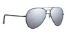 Mavs stainless steel aviator polarized sunglasses with silver lenses.