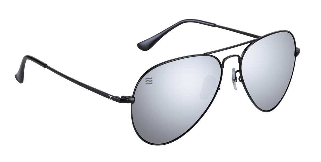 Mavs stainless steel aviator polarized sunglasses from Neven Eyewear.