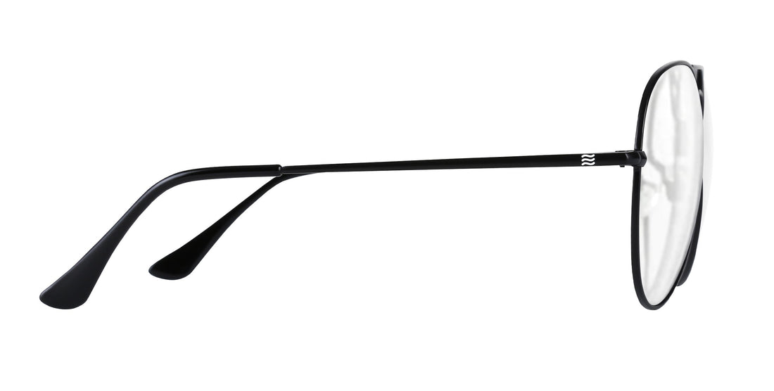 Nightfall Black Aviator prescription glasses from Neven Eyewear.
