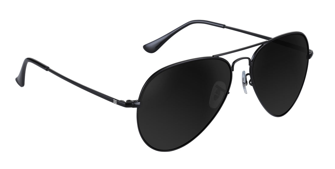 Nightfall Black Aviator prescription glasses from Neven Eyewear.