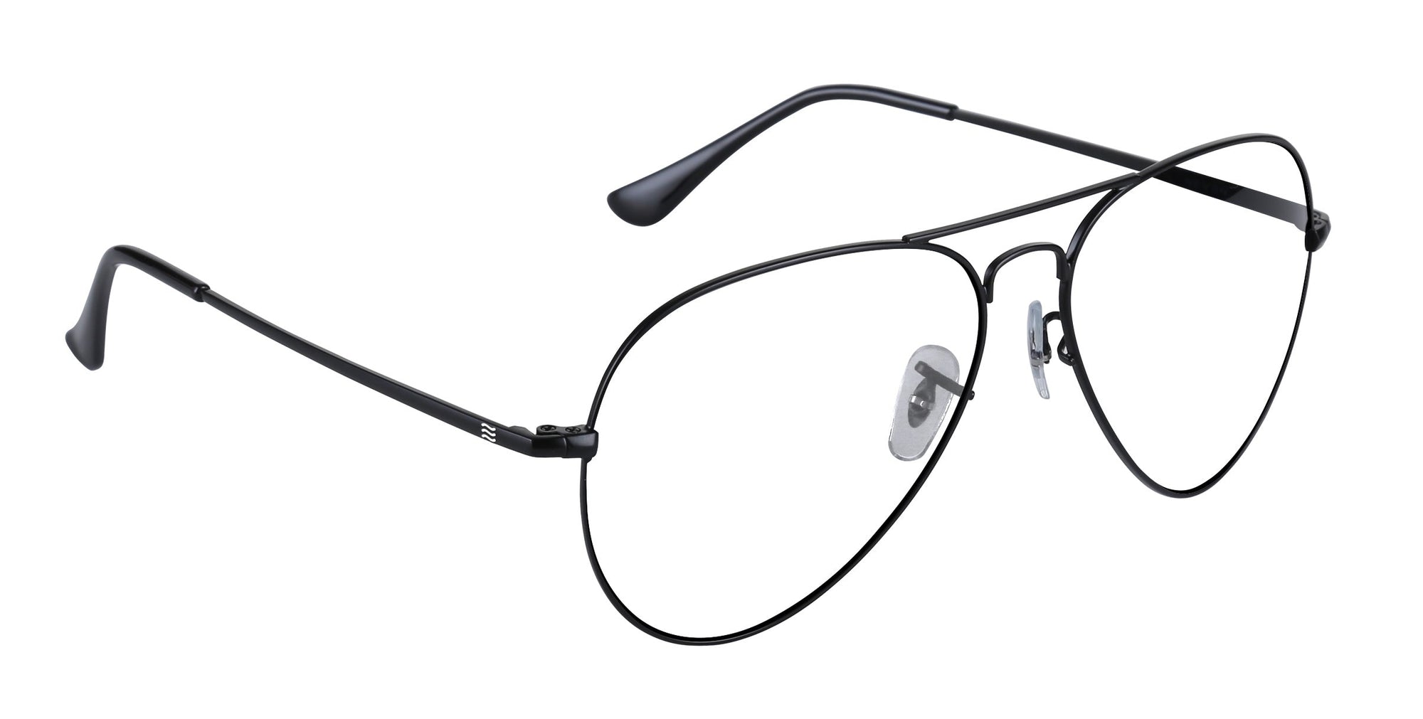 Nightfall Black Aviator prescription glasses from Neven Eyewear.