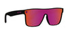 Bliss Black sunglasses with hot pink polarized lenses .