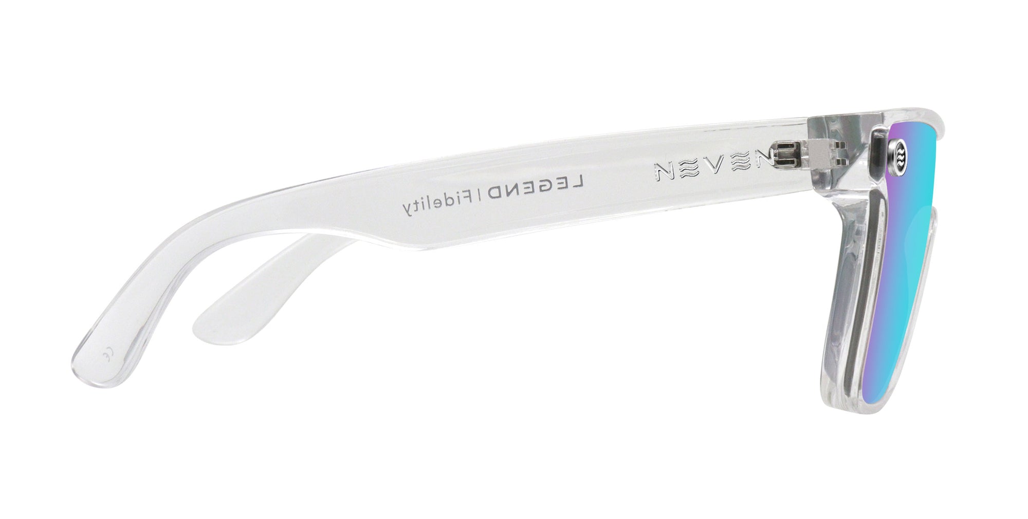 Fidelity clear rectangle polarized sunglasses from Neven Eyewear.