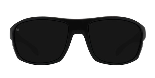 Raritan sunglasses with black lenses and frame