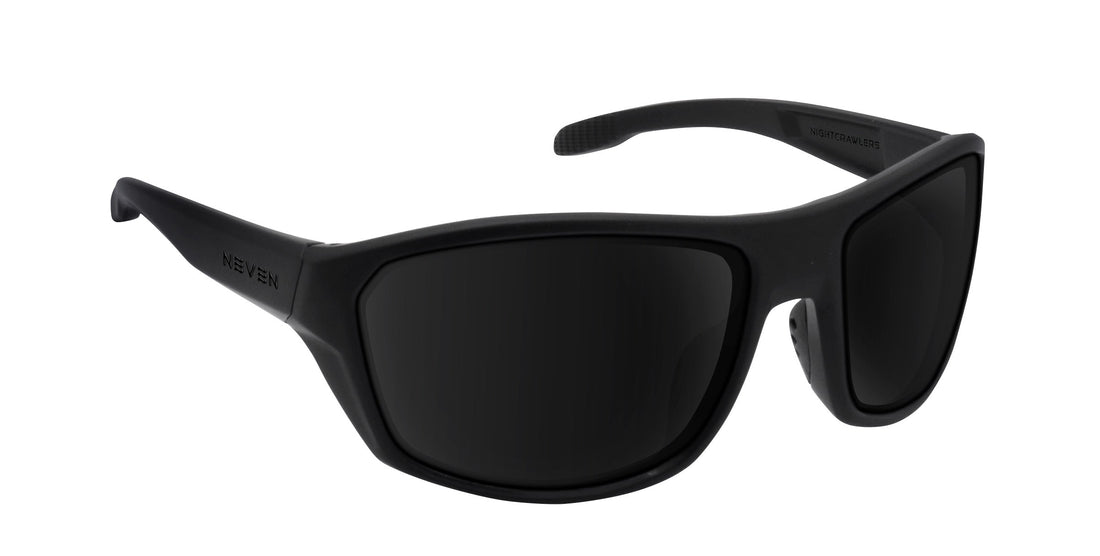 Raritan black wraparound polarized sunglasses from Neven Eyewear.