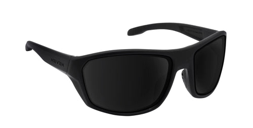 Raritan black wraparound polarized sunglasses from Neven Eyewear.