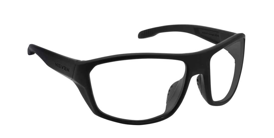 Raritan black wraparound polarized sunglasses from Neven Eyewear.
