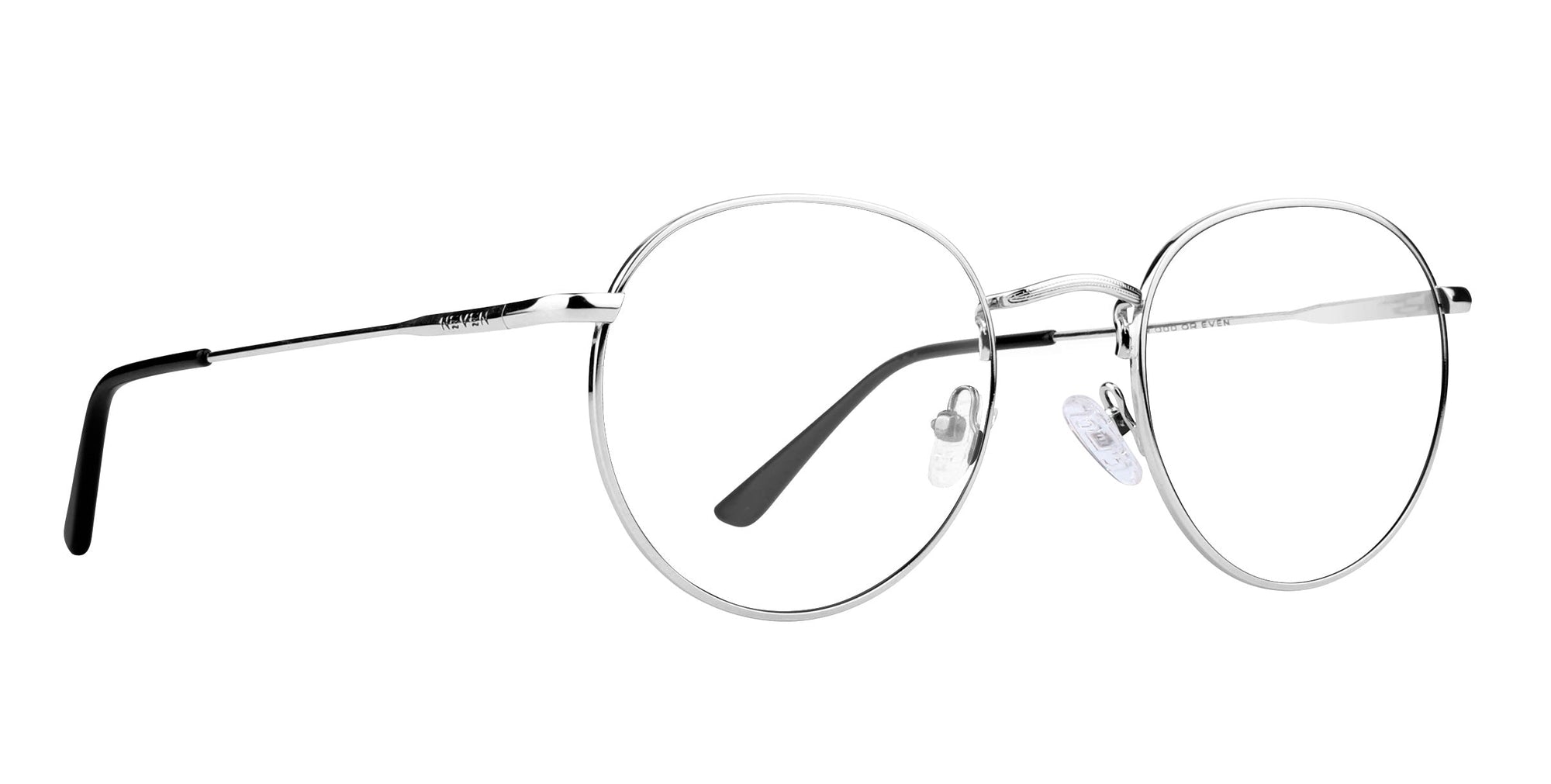 Ivy glasses with a silver frame and clear lenses