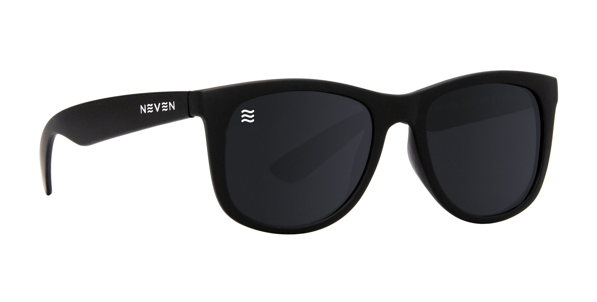 Black sunglasses with polarized lenses and Neven branding.