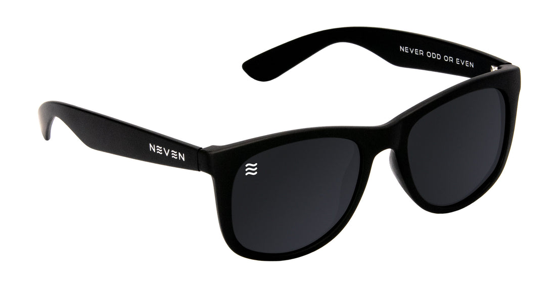 Classic black wayfarer polarized sunglasses from Neven Eyewear.