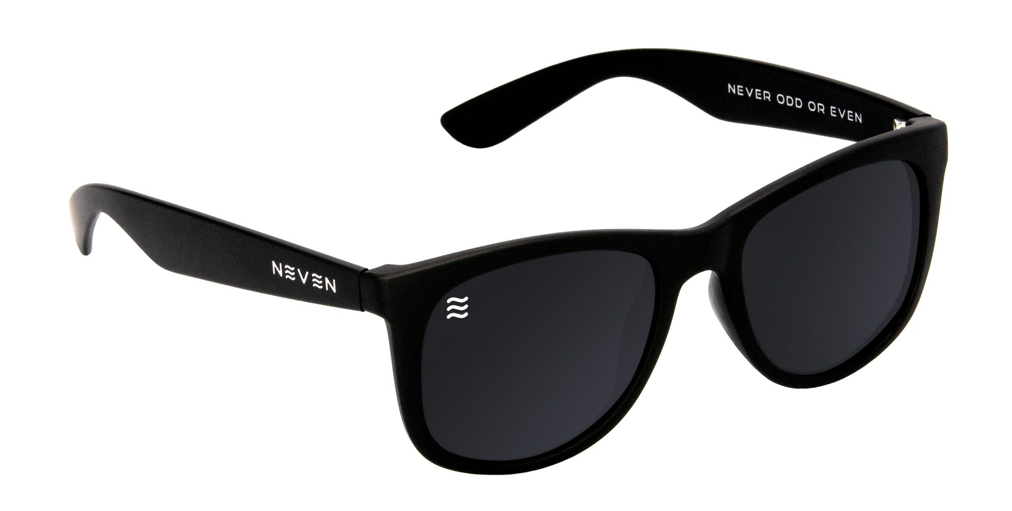 Classic black wayfarer polarized sunglasses from Neven Eyewear.